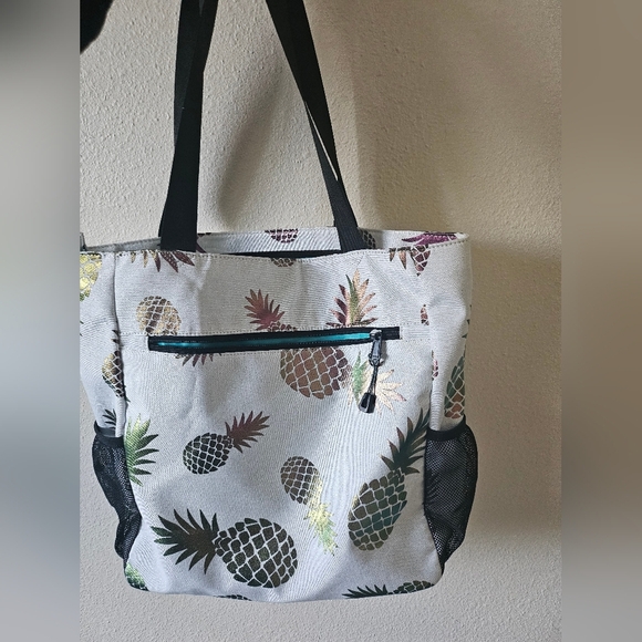 Esvan Jc Women's Tropical Pineapple Print Tote Bag - Picture 9 of 10